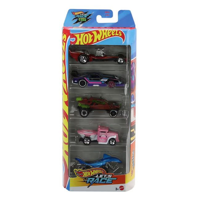 Mattel Hot Wheels Let's Race sada 5 autíček