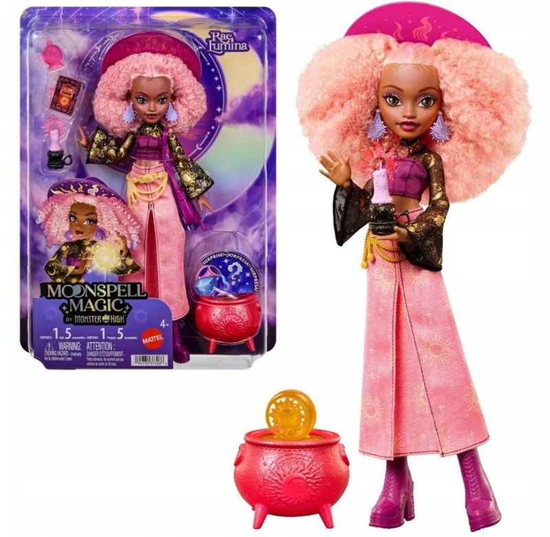 Mattel monster high čarodějka moonspell magic rae lumina jmb91
