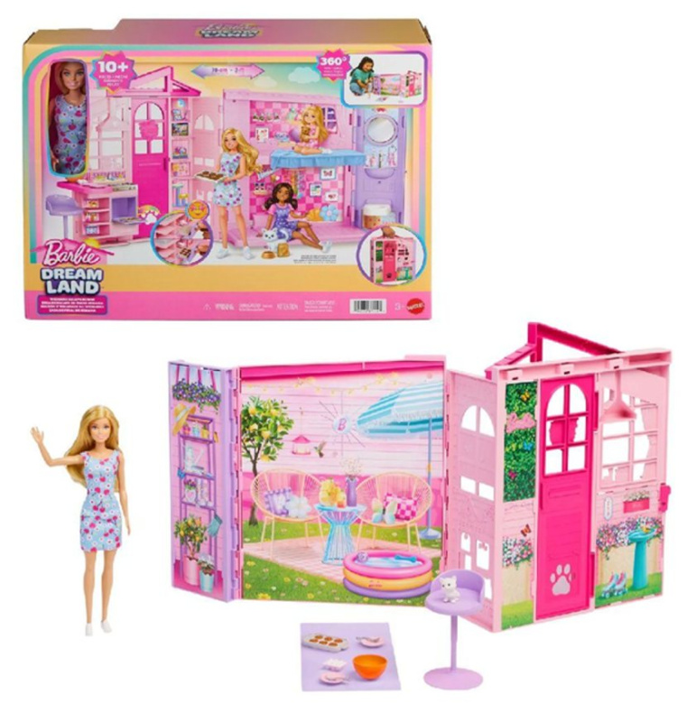 Mattel barbie® víkendový domek s panenkou, jmd28