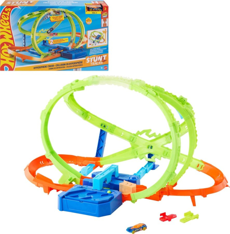 Mattel Hot Wheels Stunt tracks hypersphere crash