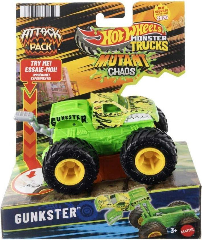 Mattel Hot Wheels Monster Trucks Attack Pack Gunkster
