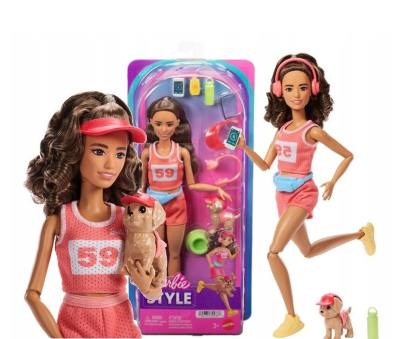 Mattel barbie® wellness panenka běžkyně s pejskem, jnm28