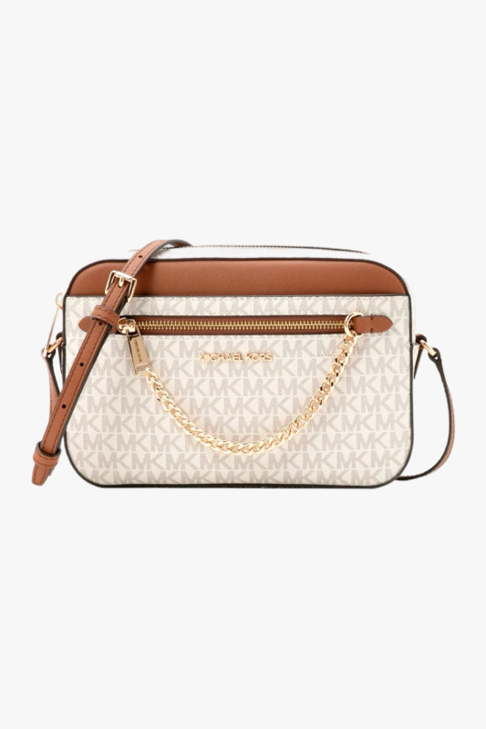 Michael Kors JET SET ITEM crossbody chain monogram vanilla dámská kabelka