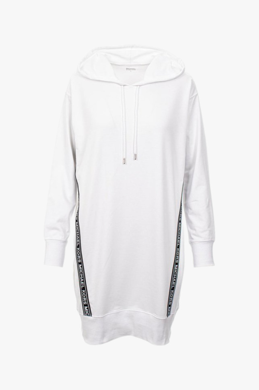 Michael Kors LOGO TAPE  mikinové šaty bílá Velikost: S