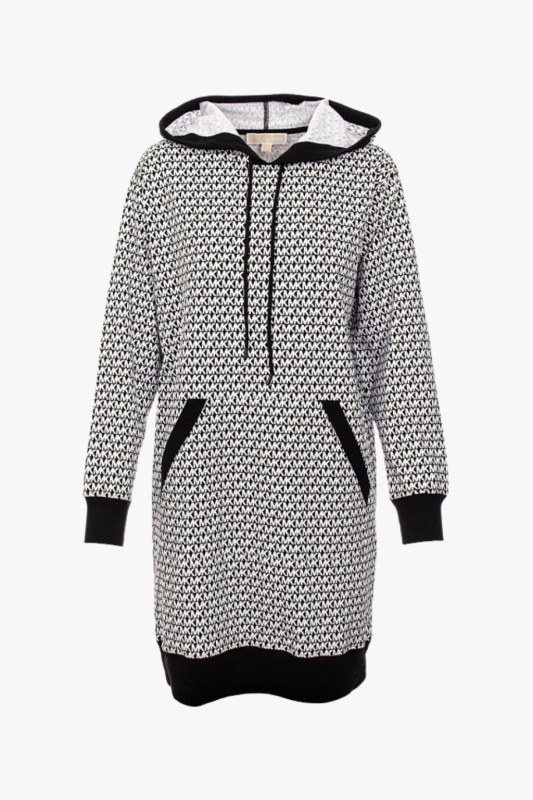 Michael Kors FASHION BASICS mikinové šaty bílá/černá Velikost: XS