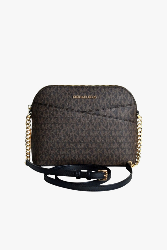 Michael Kors Jet set travel DOME XCROSS dámská kabelka black/brown monogram