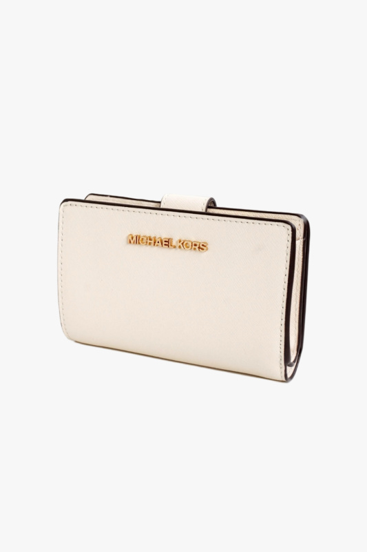 Michael Kors Jet set travel BIFOLD medium kožená dámská peněženka light cream