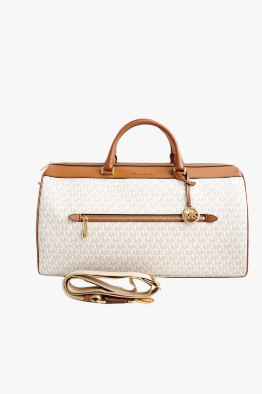 Michael Kors jet set TRAVEL XL duffle weekender bag vanilla monogram víkendová taška