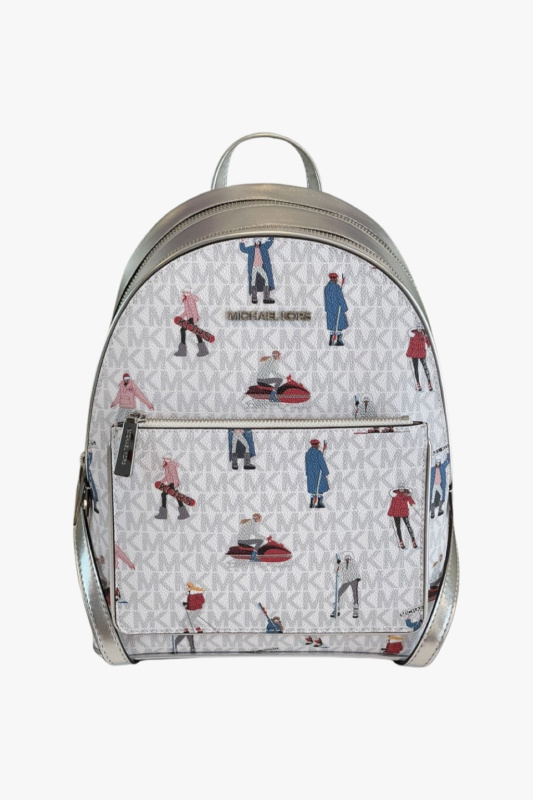 Michael Kors ADINA MD backpack monogram bright white multi dámský batoh