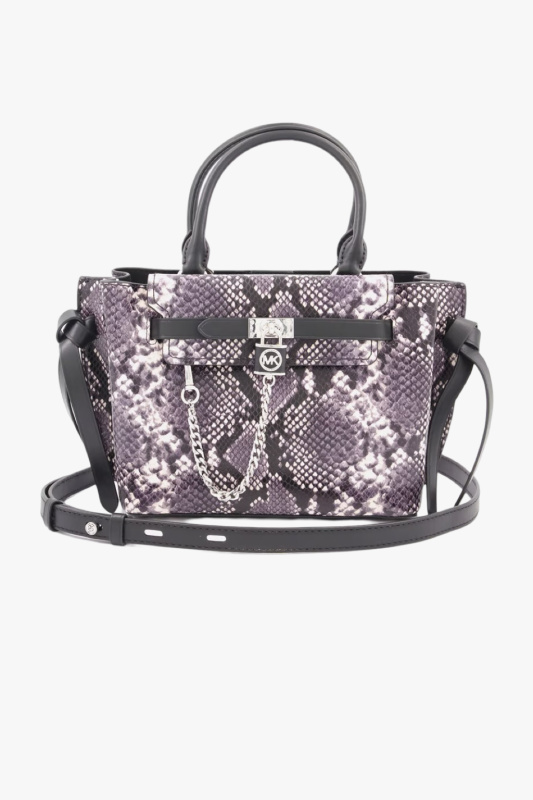 Michael Kors HAMILTON LEGACY small snake embossed leather černá dámská kabelka