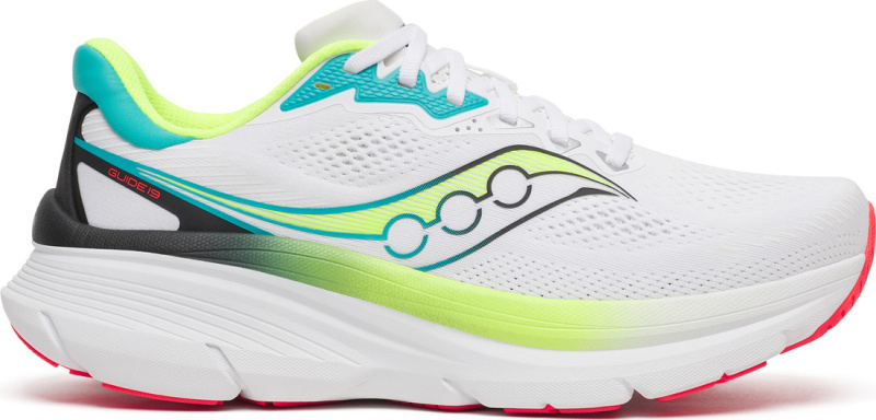 Pánské běžecké boty SAUCONY S101408-1035 GUIDE 19 white/citron Velikost: 46