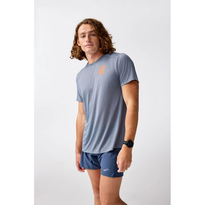 Pánské běžecké tričko Distance Short Sleeve 3.0 šedé m