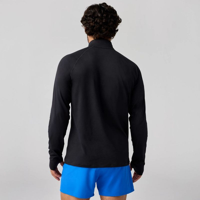 Pánská běžecká mikina Dash 1/4 Zip 3.0 černá Pánská běžecká mikina Dash 1/4 Zip 3.0 černá L