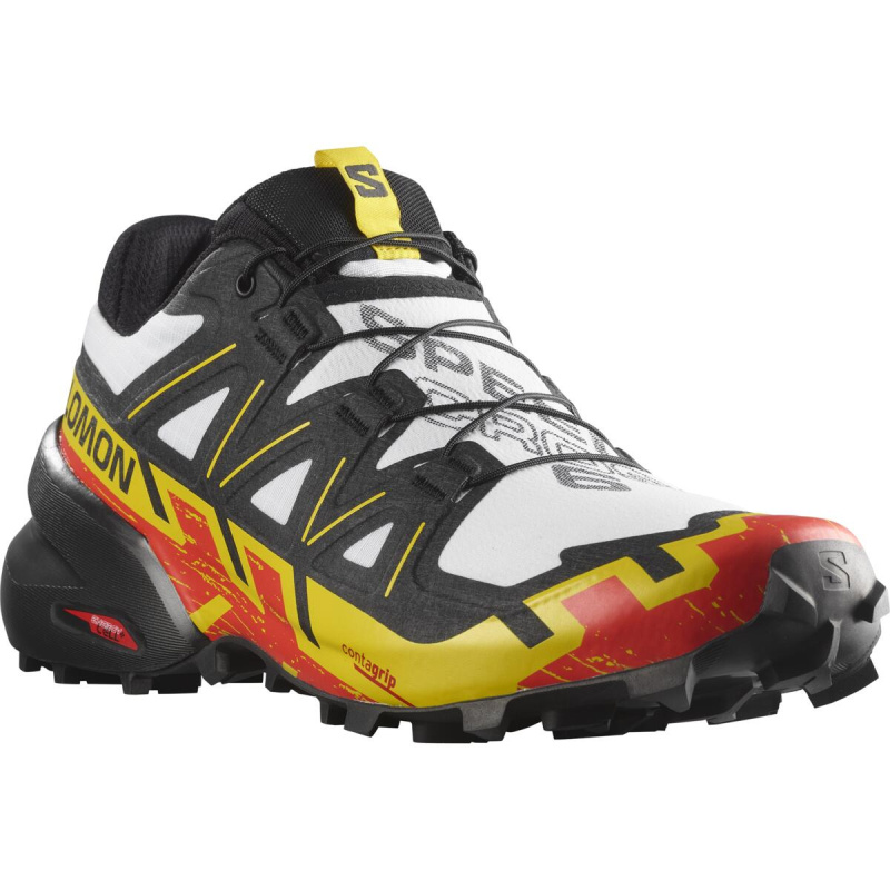 Salomon Speedcross 6 EU 44 ⅔, White/Black/Empire Yellow Pánské boty