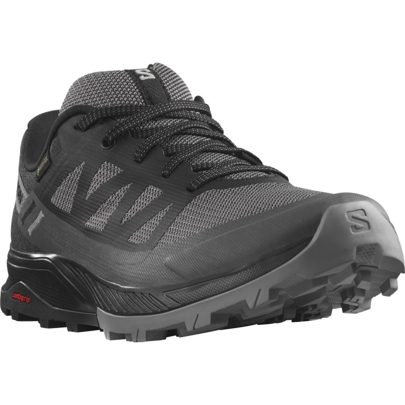 Salomon OUTRISE GTX EU 40, Black/Magnet/Gull Dámské turistické boty