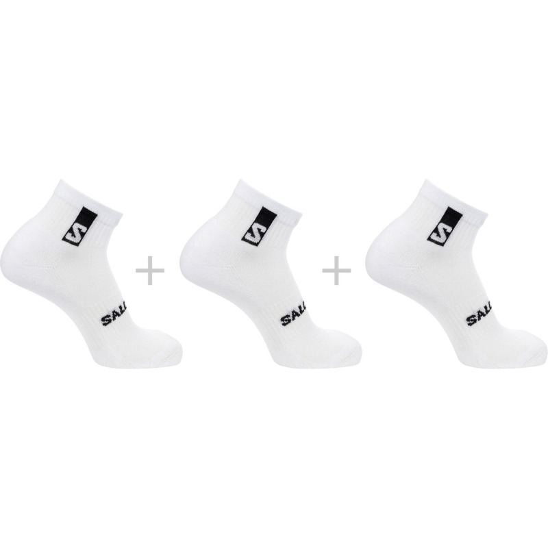 Salomon Everyday Ankle 3-Pack, běžecké ponožky, bílá