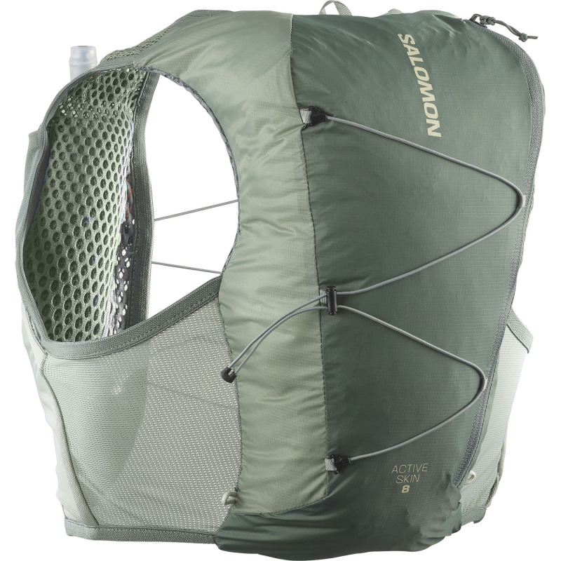Salomon Active Skin 8 Set, běžecký batoh, šedá