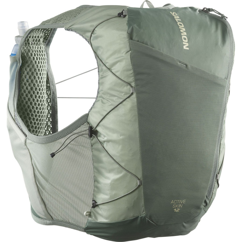 Salomon Active Skin 12 Set, běžecký batoh, zelená