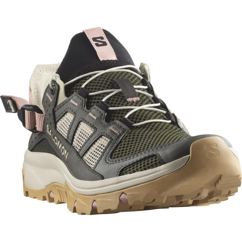 Salomon Techamphibian 5 EU 42, Peat/Rainy Day/Hyma Pink Dámské boty