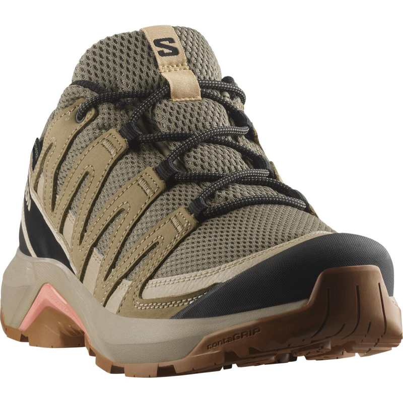 Salomon X-ADVENTURE RECON GTX EU 41 ⅓, Falcon/Desert Tan/Hyma Pink Dámské boty