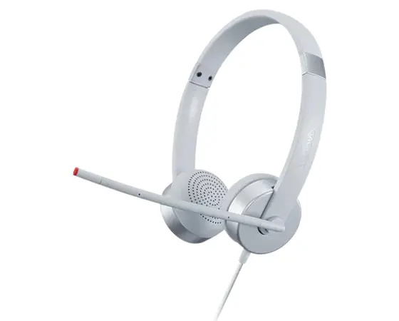 Lenovo 100 Stereo Analog Headset (Cloud Grey) Bílá
