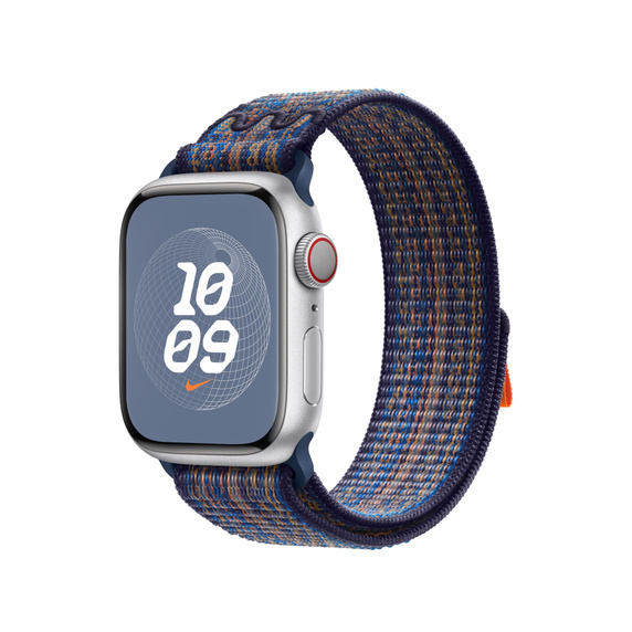 Apple Watch 38/40/41 mm Game Royal / oranžový provlékací sportovní řemínek Nike MTL23ZM/A