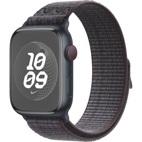 Apple Watch 42/44/45/49 mm černo-modrý provlékací sportovní řemínek Nike MUJX3ZM/A