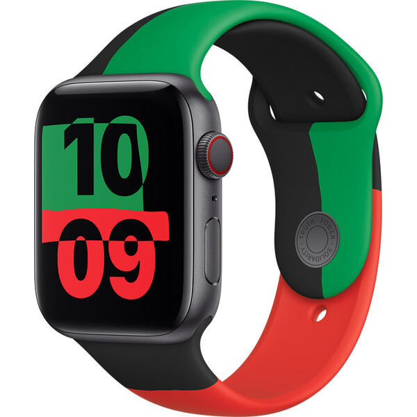 Apple Watch 42/44/45 mm sportovní řemínek Black Unity – M/L MUQ83ZM/A