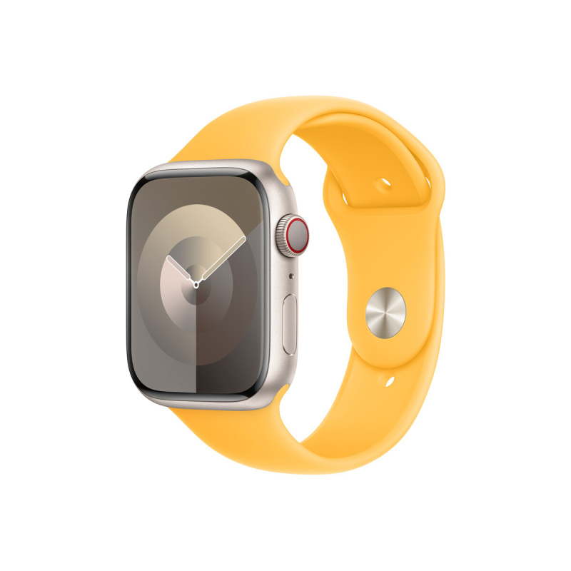Apple 42/44/45/49mm paprskově žlutý sportovní řemínek ML