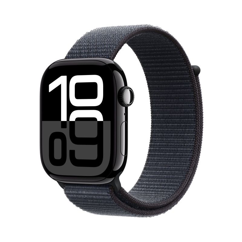 Apple Watch Series 10 46mm Klavírně černý hliník s Inkoustovým provlékacím řemínkem