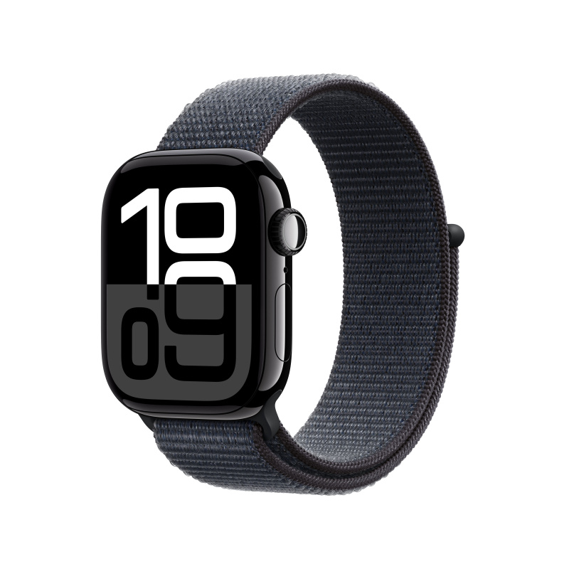 Apple Watch Series 10 Cellular 42mm Klavírně černý hliník s Inkoustovým provlékacím řemínkem