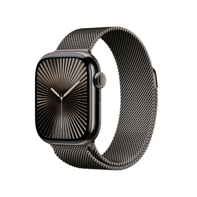 Apple Watch Series 10 Cellular 42mm Břidlicově šedý titan s břidlicově šedým milánským tahem
