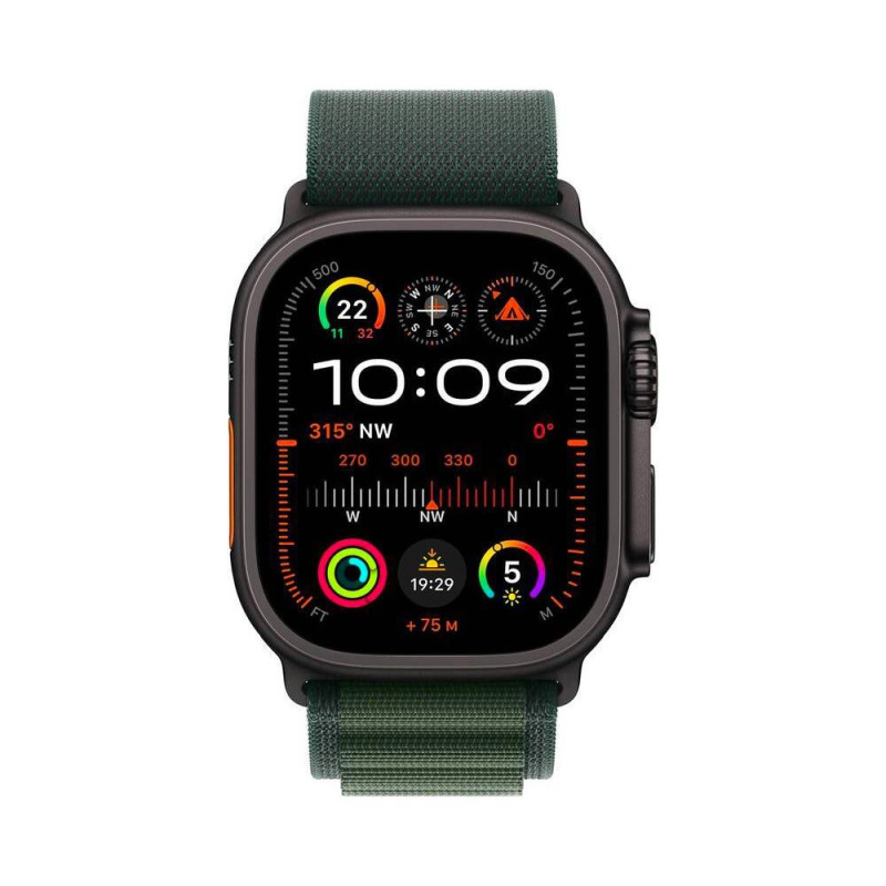 Apple Watch Ultra 2 49mm černý titan s tmavě zeleným alpským tahem M MX4R3CS/A