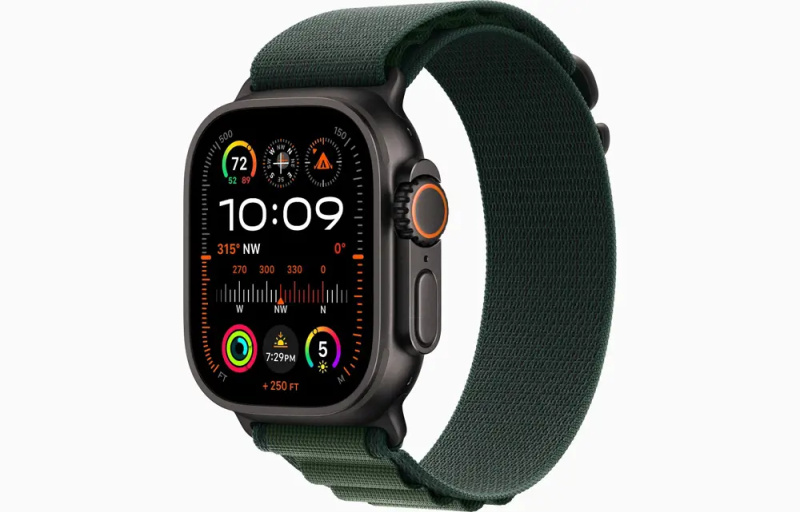 Apple Watch Ultra 2 49mm černý titan s tmavě zeleným alpským tahem M MX4R3CS/A
