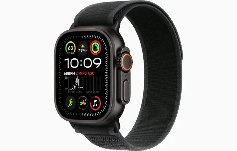 Apple Watch Ultra 2 49mm černý titan s černým trailovým tahem S/M MX4U3CS/A