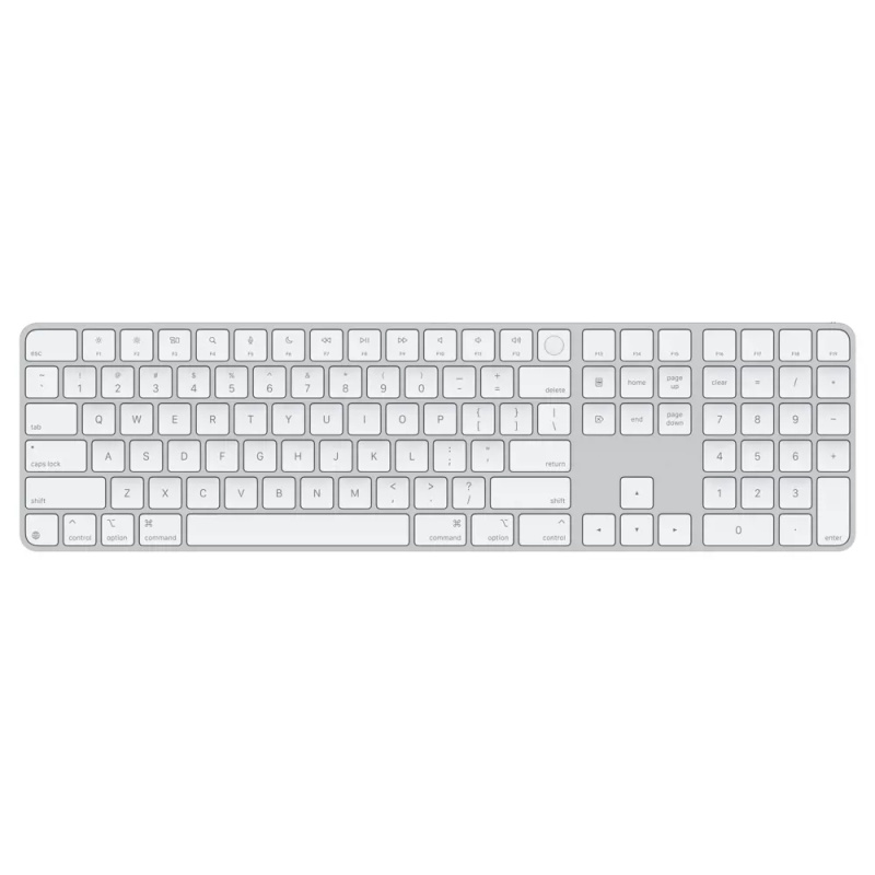 Apple Magic Keyboard s Touch ID a numerickou klávesnicí stříbrná - americká angličtina Stříbrná
