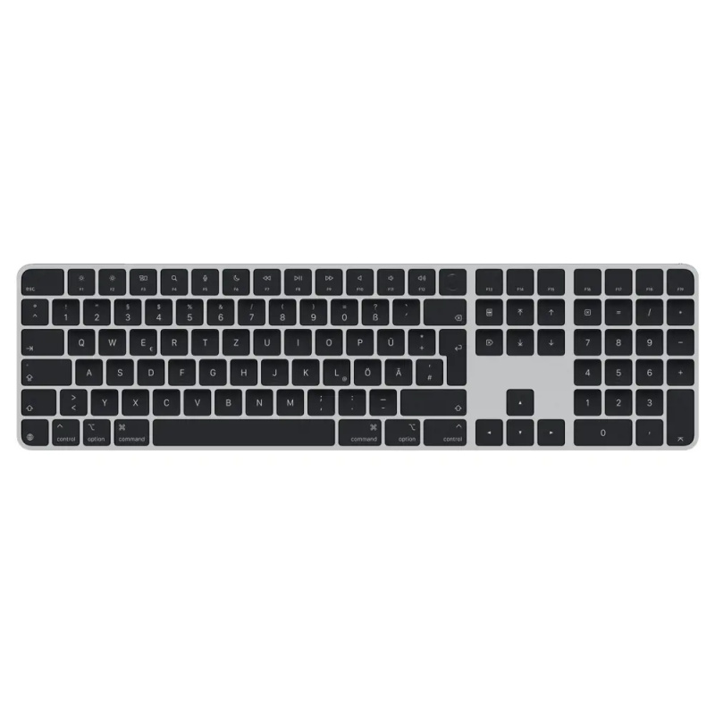 Apple Magic Keyboard s Touch ID a numerickou klávesnicí černá - německá Černá