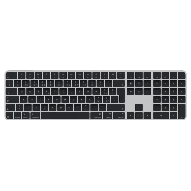 Apple Magic Keyboard s Touch ID a numerickou klávesnicí černá - slovenská Černá