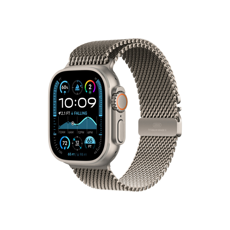 Apple Watch 49mm milánský tah z přírodního titanu - S MXKC3ZM/A