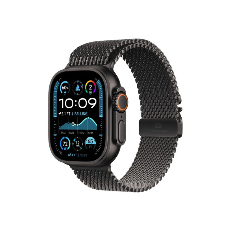 Apple Watch 49mm milánský tah z černého titanu - S (MXKF3ZM/A)