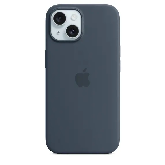 Apple iPhone 15 Silicone Case with MagSafe - Storm Blue MXPF3ZM/A