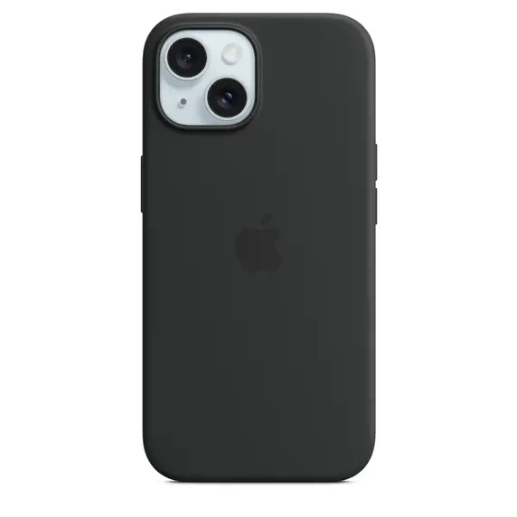 Apple iPhone 15 + Silicone Case with MagSafe - Black MXQR3ZM/A