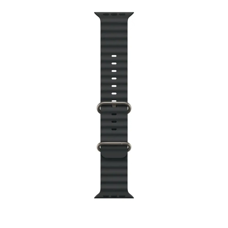 Apple Watch 49mm černý Oceánský řemínek - provedení z přírodního titanu MXTL3ZM/A