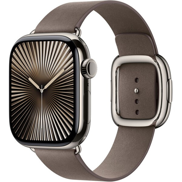 Apple Watch 42mm šedohnědý řemínek s moderní přezkou - Medium MXW43ZM/A