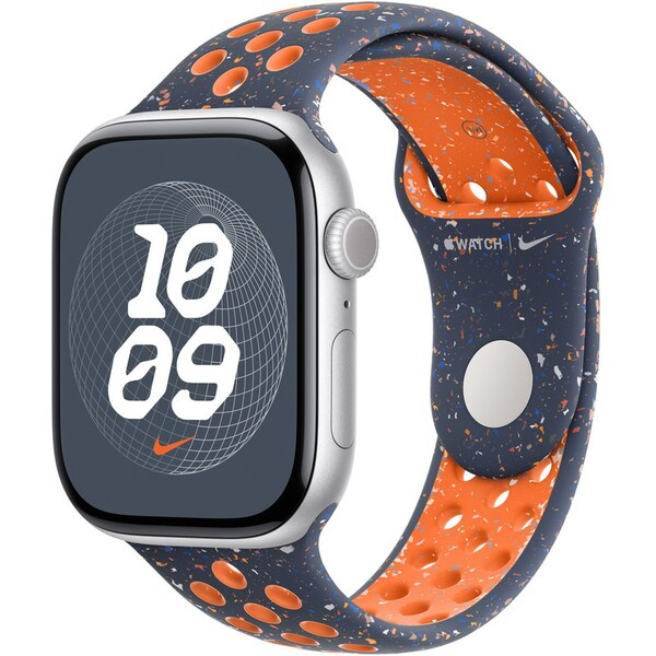 Apple Watch 46mm Blue Flame sportovní řemínek Nike - M/L MYLC3ZM/A