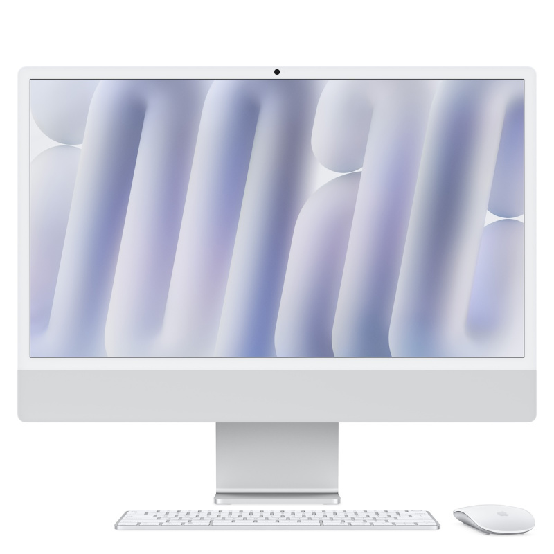 iMac 24“ 4.5K displej, Apple M4 10jádrové CPU, 10jádrové GPU, 24GB, 512GB SSD, CZ - stříbrný