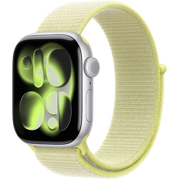 Apple Watch 42/41/40/38mm neonově žlutý provlékací sportovní řemínek