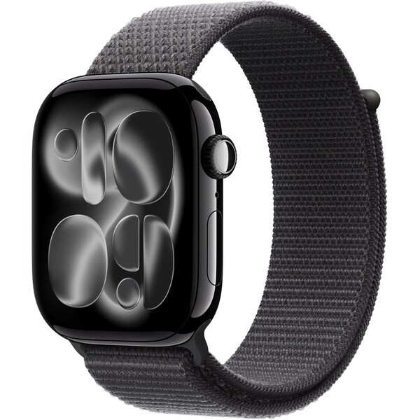 Apple Watch 49/46/45/44mm tmavě šedý provlékací sportovní řemínek XL
