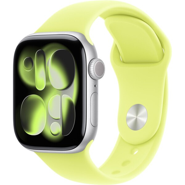 Apple Watch 42/41/40/38mm neonově žlutý sportovní řemínek S/M
