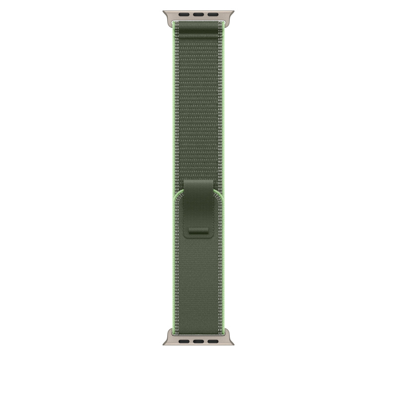 Apple Watch 49/46/45/44mm zelený/neonový Trailový tah M/L přírodní titan